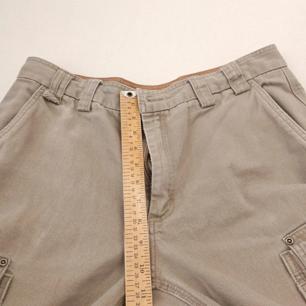 Duluth Trading Co Mens‎ Cargo Pants 36x28 Tan Heavy Duty Workwear Outdoor